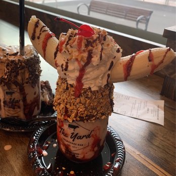 The Yard Milkshake Bar - Old-school banana split!!!! - Ice Cream & Frozen Yogurt Near Me - Ashburn, Virginia The Yard Milkshake Bar - Old-school banana split!!!! - Ice Cream & Frozen Yogurt Near Me - Ashburn, Virginia