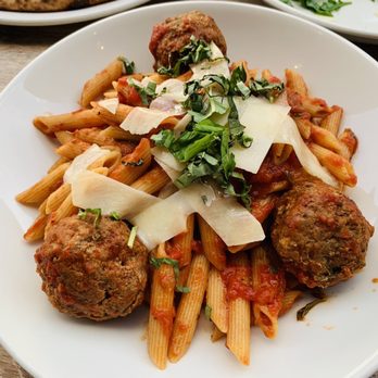 Del Lusso - Penne pasta with meatballs - Pizza Near Me - Carlsbad, California Del Lusso - Penne pasta with meatballs - Pizza Near Me - Carlsbad, California