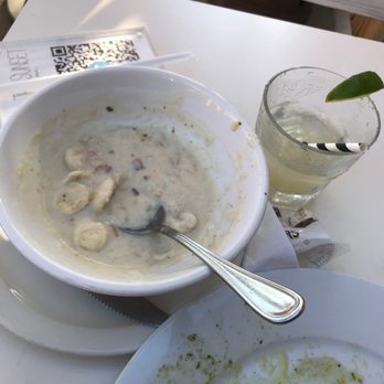 The Sunset Restaurant - My drink is good, calm chowder nothing to compliment and very bland - New American Near Me - Malibu, California The Sunset Restaurant - My drink is good, calm chowder nothing to compliment and very bland - New American Near Me - Malibu, California