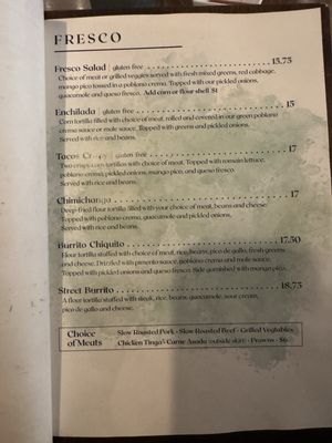 Menu photo 2 COA mexican eatery & tequileria Mount Vernon, WA