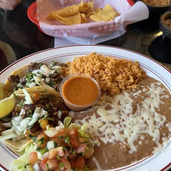 El Patron Bar & Grill - Carne Asada and Al Pastore street tacos with rice & beans - Bars Near Me - Medford, Oregon El Patron Bar & Grill - Carne Asada and Al Pastore street tacos with rice & beans - Bars Near Me - Medford, Oregon