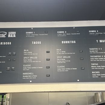 Señor Baja - Menu as of 12/2024 - Seafood Near Me - Chino, California