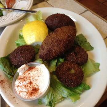 Taboon - Gigantic fried kibbe and falafel from the mezza combo - Middle Eastern Near Me - Flint, Michigan