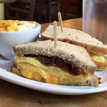Foolish Craig's Cafe - Scrambled Egg and Cheddar Sandwich with Cheesy Grits - Creperies Near Me - Boulder, Colorado