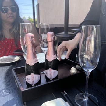 Fujiya - Cute display for their champagne - Japanese Near Me - Elk Grove, California