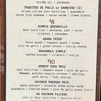 Flecha - Happy Hour menu, 4/13/26 - Mexican Near Me - San Diego, California