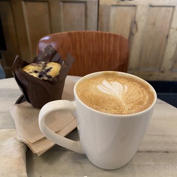 I Deal Coffee - Latte and blueberry muffin - Wine Bars Near Me - Toronto, Ontario I Deal Coffee - Latte and blueberry muffin - Wine Bars Near Me - Toronto, Ontario