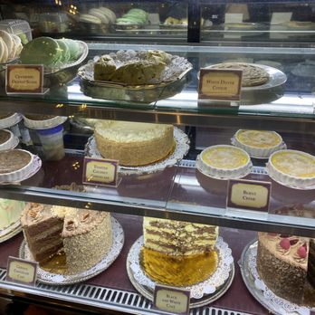 Queen Mary Tea Room - Pastry case in the front room. - Desserts Near Me - Seattle, Washington