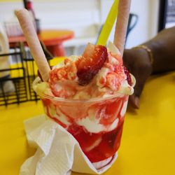 Diggy's Shaved Ice & Treats - I'm not even sure what this is...my husband had this it had strawberries and bananas in it