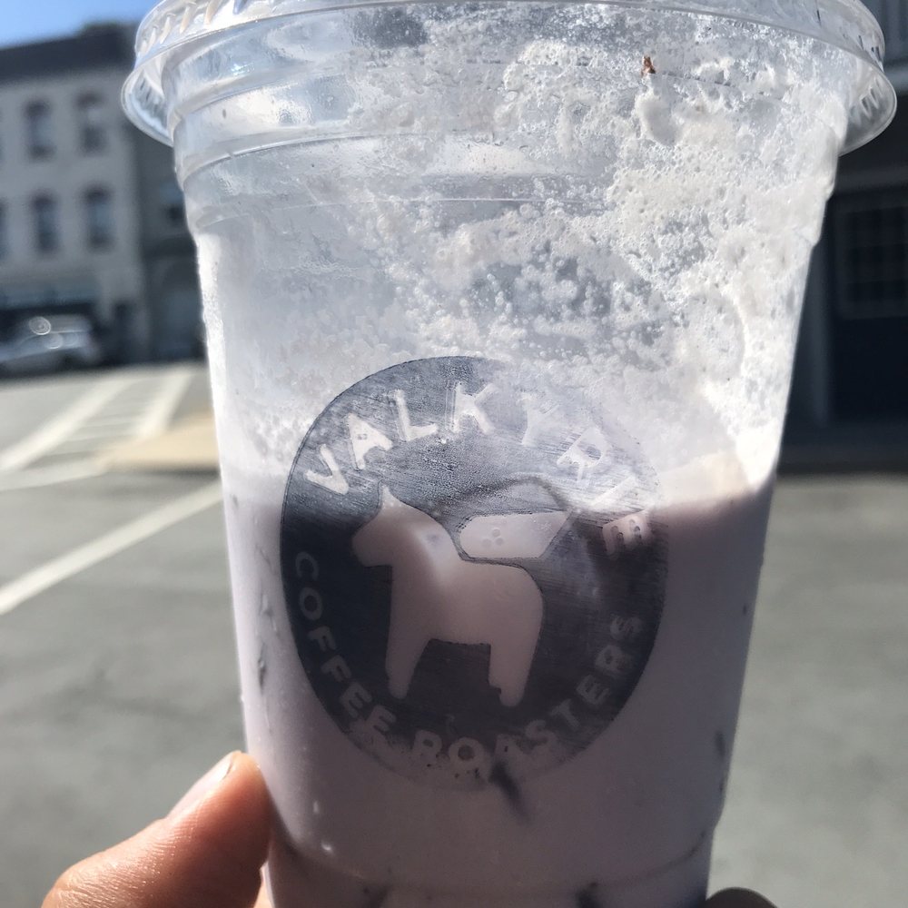 Valkyrie Coffee Roasters - Ube Latte- I couldn't resist drinking most of it before snapping the picture - Coffee Roasteries Near Me - Chester, New York Valkyrie Coffee Roasters - Ube Latte- I couldn't resist drinking most of it before snapping the picture - Coffee Roasteries Near Me - Chester, New York