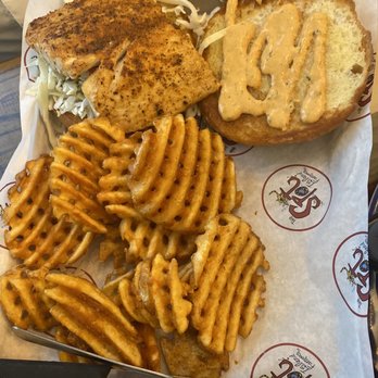 The Spot - Blackened Mahi-Mahi Sandwich - Burgers Near Me - Galveston, Texas The Spot - Blackened Mahi-Mahi Sandwich - Burgers Near Me - Galveston, Texas