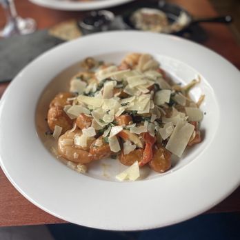 Battle Street Bistro - Weekly special - shrimp with house-made gnocchi in a while wine sauce with tomatoes, spinach, onions and Parmesan - Breakfast & Brunch Near Me - Manassas, Virginia Battle Street Bistro - Weekly special - shrimp with house-made gnocchi in a while wine sauce with tomatoes, spinach, onions and Parmesan - Breakfast & Brunch Near Me - Manassas, Virginia