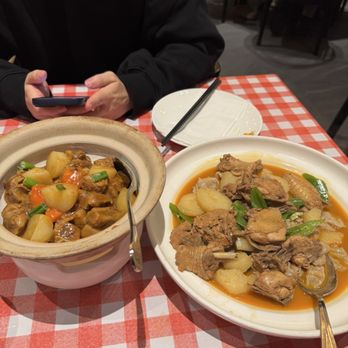 XiBei - Left- Simmered Beef Stew (with Potato & Carrot) Right - Xibei Signature Big Plate Chicken (Stewed Bone-in Chicken) - Chinese Near Me - Arcadia, California XiBei - Left- Simmered Beef Stew (with Potato & Carrot) Right - Xibei Signature Big Plate Chicken (Stewed Bone-in Chicken) - Chinese Near Me - Arcadia, California