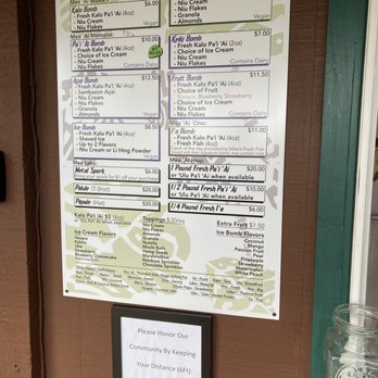 Kalo Bombs - Menu - Ice Cream & Frozen Yogurt Near Me - Waianae, Hawaii