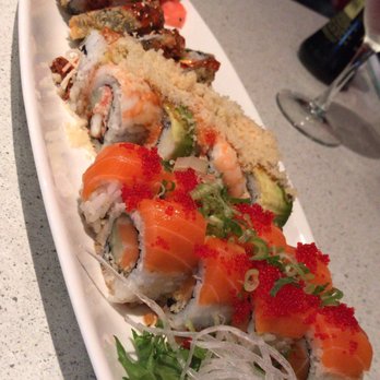 Sushi Avenue - Tuna Bomb roll, Geisha roll and Salmon Lover's roll - Sushi Bars Near Me - Tampa, Florida