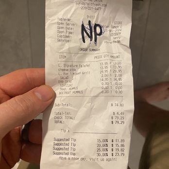 Simit Fresh Mediterranean Restaurant - Receipt - Middle Eastern Near Me - Naples, Florida Simit Fresh Mediterranean Restaurant - Receipt - Middle Eastern Near Me - Naples, Florida