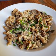 Photo of Due' Cucina Italiana - Capitol Hill - Seattle, WA, United States. Mushroom, truffle oil, and pork sausage