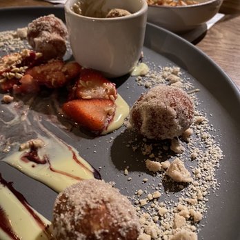 FLINT by Baltaire - Warm Donuts covered with cinnamon-cardamom sugar with Turkish coffee mouse - New American Near Me - Phoenix, Arizona FLINT by Baltaire - Warm Donuts covered with cinnamon-cardamom sugar with Turkish coffee mouse - New American Near Me - Phoenix, Arizona