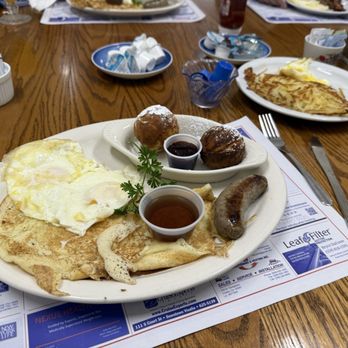 Valhalla Restaurant - Danish sampler with a side of hash browns (to share). - Breakfast & Brunch Near Me - Visalia, California