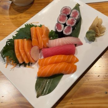 Wako Japanese Cuisine - Lunch sushi and sashimi, I asked for all salmon for the sashimi part. - Sushi Bars Near Me - Murfreesboro, Tennessee