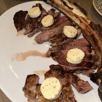 The Goldfinch - Tomahawk medium rare OMG melted in our mouths. - New American Near Me - Irvine, California The Goldfinch - Tomahawk medium rare OMG melted in our mouths. - New American Near Me - Irvine, California