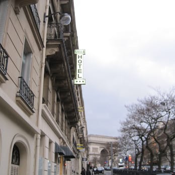 Hotel Stella - View of Arc de Triomphe from entrance - Hotels Near Me - Paris, 75