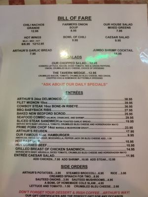 Menu photo 2 Arthur's Tavern Morris Plains, NJ Menu photo 2 Arthur's Tavern Morris Plains, NJ