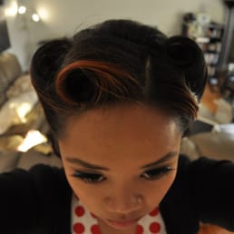 Hair by Cortne... Diggin' those victory rolls! Hair by Cortne... Diggin' those victory rolls!