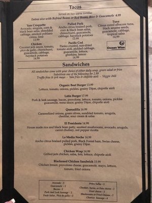 Menu photo 7 Havana Vancouver, BC