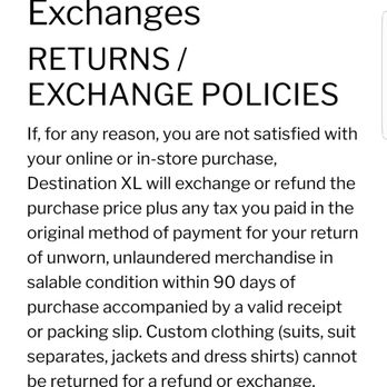 DXL - Clear Return Policy at DXL. If for any reason you are not satisfied!! Returns & Exchanges accepted! - Shoe Stores Near Me - Bronx, New York DXL - Clear Return Policy at DXL. If for any reason you are not satisfied!! Returns & Exchanges accepted! - Shoe Stores Near Me - Bronx, New York
