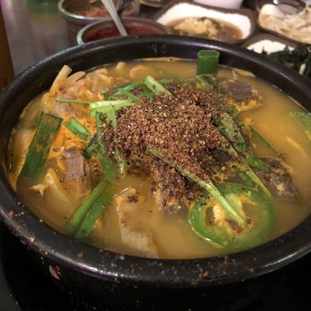 Ap Gu Jung - Korean pork sausage soup!! Definitely different flavor but super tasty!! - Korean Near Me - Diamond Bar, California Ap Gu Jung - Korean pork sausage soup!! Definitely different flavor but super tasty!! - Korean Near Me - Diamond Bar, California