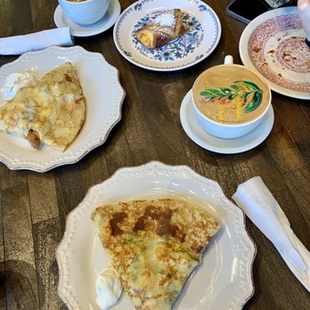 Cafe Astoria - Crepes, a rainbow latte, a cheese danish, and a crème brûlée latte - Coffee & Tea Near Me - Saint Paul, Minnesota