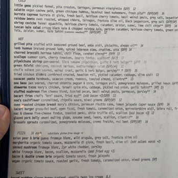Bacari GDL - Menu - Mediterranean Near Me - Glendale, California