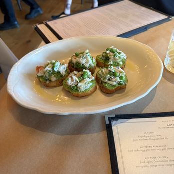 The Pink Door - Dungeness crab crostini - Italian Near Me - Seattle, Washington The Pink Door - Dungeness crab crostini - Italian Near Me - Seattle, Washington