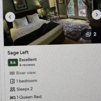 Buttermilk Falls Inn + Spa - Expedia's false description of the "River View" room I booked. - Bed & Breakfast Near Me - Milton, New York