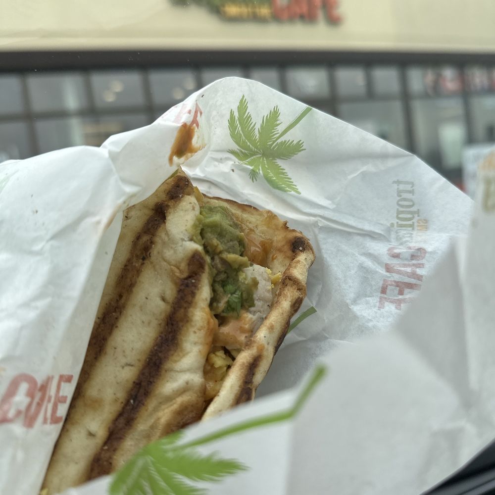 Tropical Smoothie Cafe - CALI BREAKFAST FLATBREAD with Chicken - Fast Food Near Me - Carmel, Indiana
