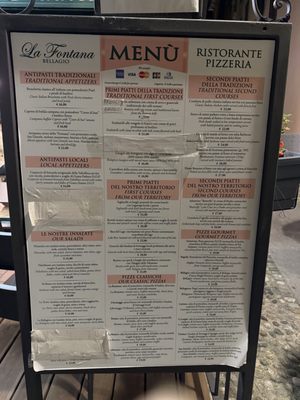 Menu photo 3 La Fontana Bellagio Bellagio, LC Menu photo 3 La Fontana Bellagio Bellagio, LC