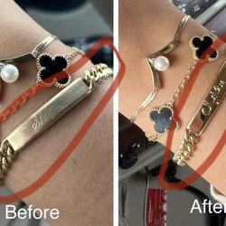 Splendor Jewels Exchange - Before and after of the bracelet he fixed