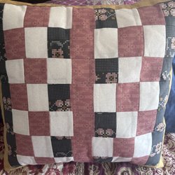 Finished pillow from Sewcial Box's recent pillow making class