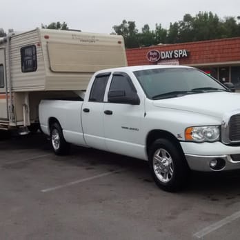Blackstone North RV Park - This is my truck and RV that wasnt new enough for a 2 night stay in this park... - RV Parks Near Me - Fresno, California