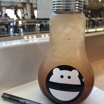 Mini Monster Cafe - Strawberry Lemonade with the Edison Light Bulb Jar - Bubble Tea Near Me - Anaheim, California Mini Monster Cafe - Strawberry Lemonade with the Edison Light Bulb Jar - Bubble Tea Near Me - Anaheim, California