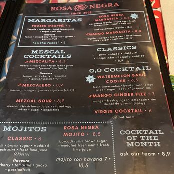 Rosa Negra - Menu - Mexican Near Me - Barcelona, B Rosa Negra - Menu - Mexican Near Me - Barcelona, B