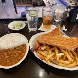 Sabor Latino - Pechuga Apanada  aka Breaded Crispy Chicken Breast plate!