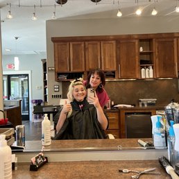 Angie Buckhorn taking me from blond back to brown with highlights! Angie Buckhorn taking me from blond back to brown with highlights!
