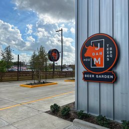 Exterior outside entrance of J-Bar-M Barbecue - Houston, Texas Exterior outside entrance of J-Bar-M Barbecue - Houston, Texas
