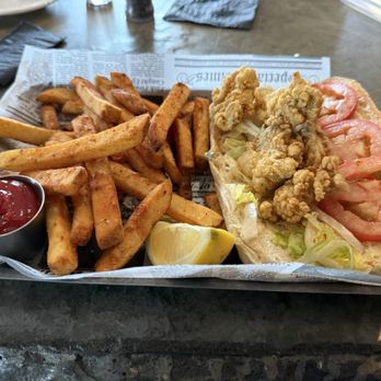Salty Mary's - Oyster Po Boy and crisp fries. - Seafood Near Me - Westlake, Ohio Salty Mary's - Oyster Po Boy and crisp fries. - Seafood Near Me - Westlake, Ohio