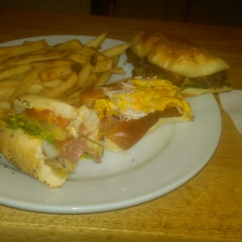 Emma Keys - Half of a Cheeseburger, Chicago Dog, and Carolina Dog, and some fries. - American Near Me - Greensboro, North Carolina Emma Keys - Half of a Cheeseburger, Chicago Dog, and Carolina Dog, and some fries. - American Near Me - Greensboro, North Carolina