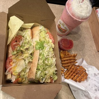 The Yeller Sub - Turkey sub, waffle fries and a red velvet shake - Sandwiches Near Me - Albuquerque, New Mexico