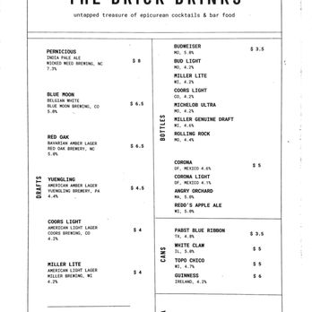 The Brick - Brick Drinks - Cocktail Bars Near Me - Fuquay-Varina, North Carolina