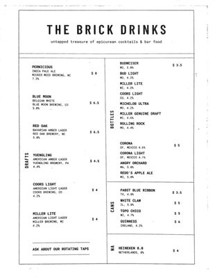 Menu photo 1 The Brick Fuquay-Varina, NC